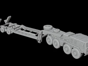 MAZ537g heavy-duty four-axle truck 3D Model