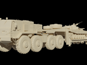 Vehicle set MAZ537G and T72B3 Modello 3D