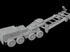Vehicle set MAZ537G and T72B3 3D Model