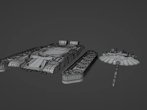 Vehicle set MAZ537G and T72B3 3D Model