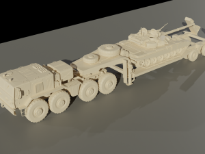 Vehicle set MAZ537G and T90A Modèle 3D