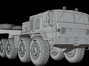 Vehicle set MAZ537G and T90A Modèle 3D
