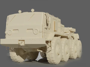 Vehicle set MAZ537G and BTR-82A 3D Model