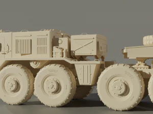 Vehicle set MAZ537G and BTR-82A 3D Model