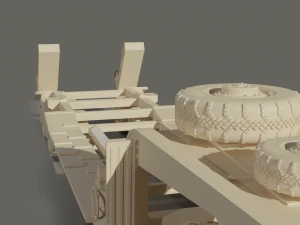 Vehicle set MAZ537G and BTR-82A 3D Model