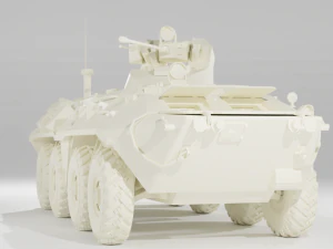 Vehicle set MAZ537G and BTR-82A 3D Model