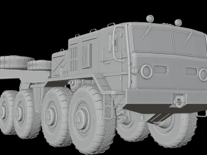 Vehicle set MAZ537G and BTR-82A 3D Model