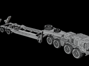 Vehicle set MAZ537G and BTR-82A Model 3D