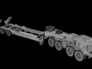 Vehicle set MAZ537G and BTR-82A 3D Model
