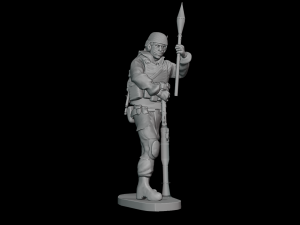 Set of soldiers in different poses Grenade launchers 3D 模型