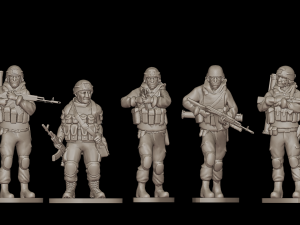 Set of soldiers in different poses Shooter pak 1 3D Модель
