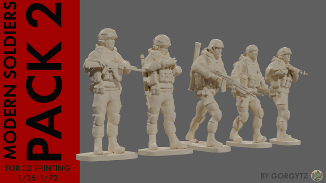Set of soldiers in different poses Shooter pak 2 Model 3D .c4d .max .obj .3ds .fbx .stl .blend 
