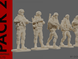 Set of soldiers in different poses Shooter pak 2 3Dモデル