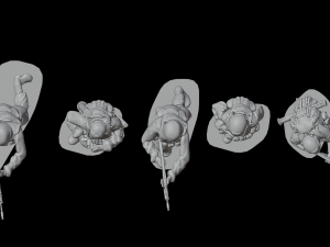 Set of soldiers in different poses Shooter pak 3 Modelo 3D