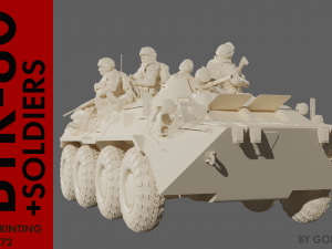 Free Armored personnel carrier BTR-80 3D Model