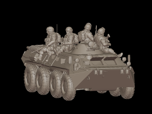 Free Armored personnel carrier BTR-80 3Dモデル