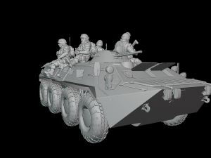 Free Armored personnel carrier BTR-80 3Dモデル