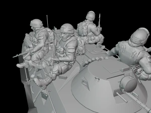 Free Armored personnel carrier BTR-80 3D Model