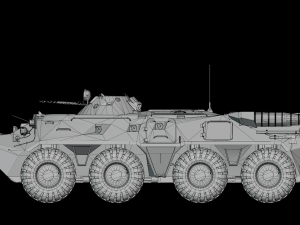 Free Armored personnel carrier BTR-80 3Dモデル