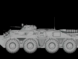 Free Armored personnel carrier BTR-80 3D Model