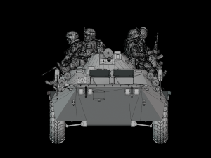 Free Armored personnel carrier BTR-80 3Dモデル