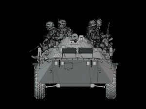 Free Armored personnel carrier BTR-80 3D Model