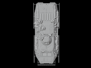 Armored personnel carrier BTR-80 with bars Modelo 3D