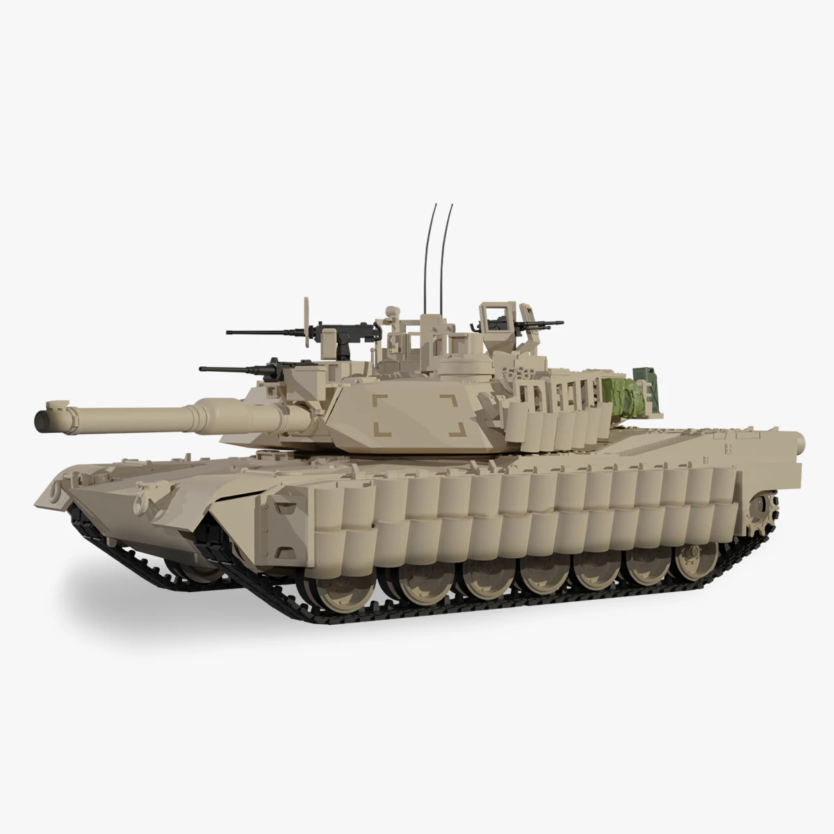 MBT M1A2 ABRAMS TUSK 2 3D Model .c4d .max .obj .3ds .fbx .stl .blend