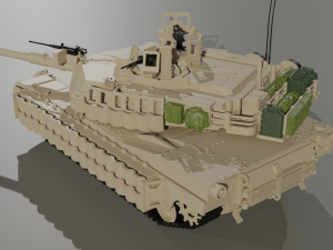 MBT M1A2 ABRAMS TUSK 2 Model 3D