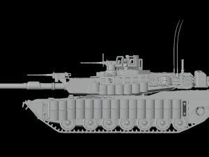 MBT M1A2 ABRAMS TUSK 2 3D Model