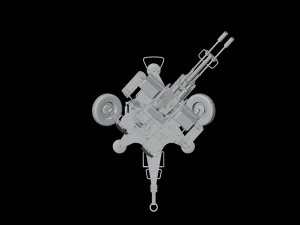 ZU-23-2 ANTI AIR 3D Model