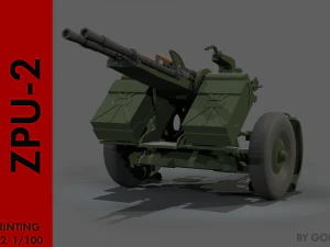ZPU-2 ANTI AIR 3D Model