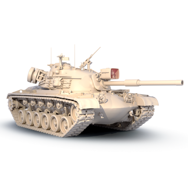 M48A5 3D 프린트 모델 .c4d .max .obj .3ds .fbx .stl .blend 