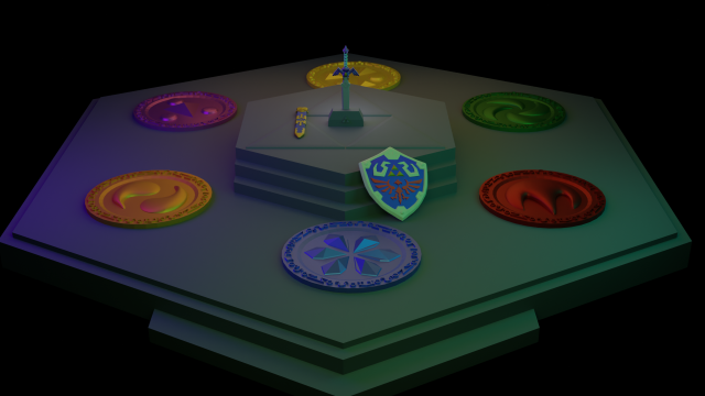 ZELDA 3Dプリントモデル .c4d .max .obj .3ds .fbx .stl .blend 