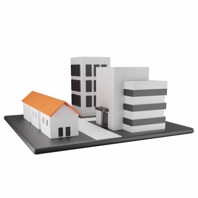 Cityscapes 3D 模型 .c4d .max .obj .3ds .fbx .stl .blend