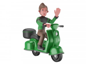 Motorradtaxi online 3D Modell