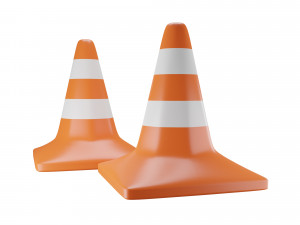 Orange Traffic Cone 3D Model
