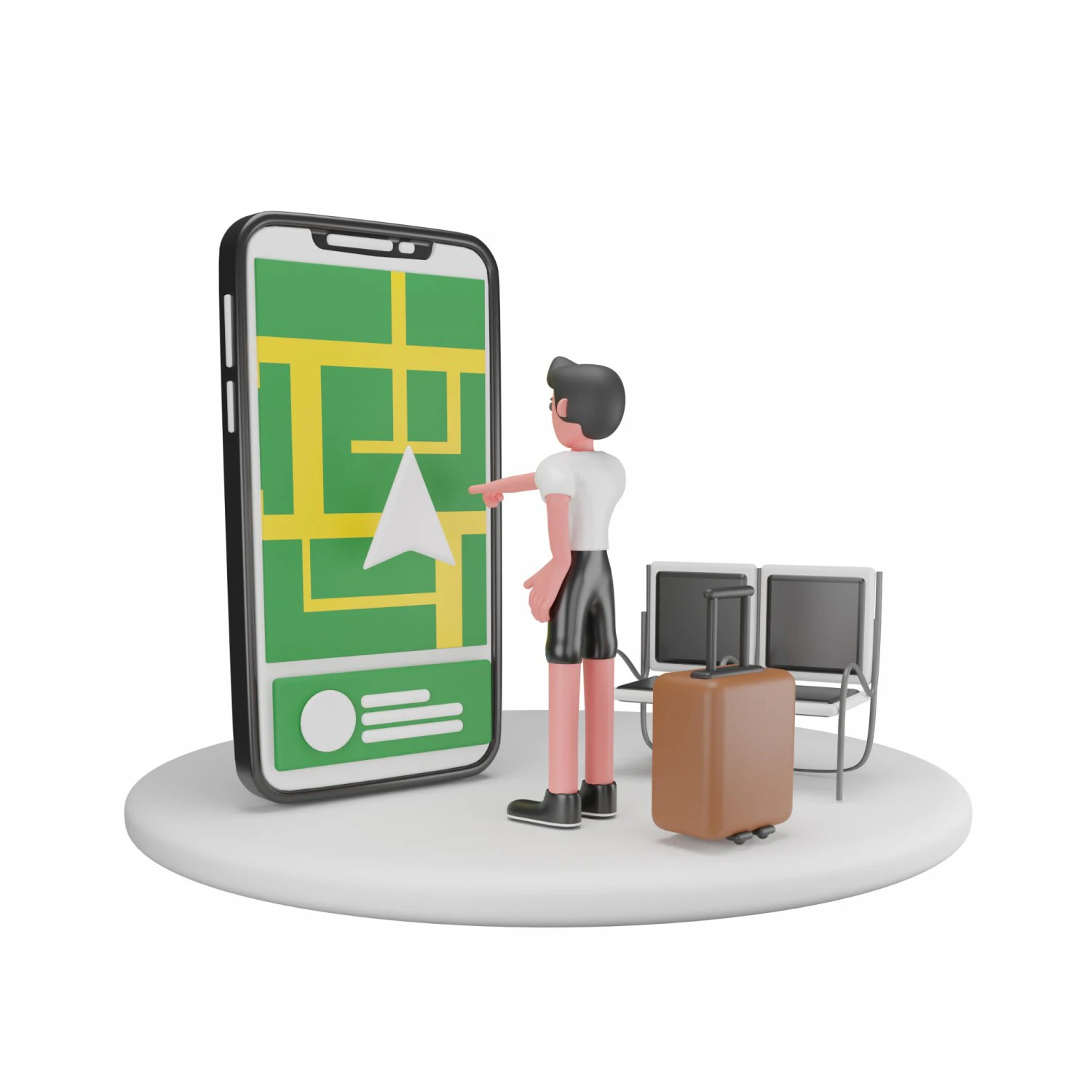 Booking Trasportation Online 3D Model .c4d .max .obj .3ds .fbx .stl .blend 