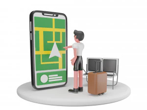 Transport online buchen 3D Modell