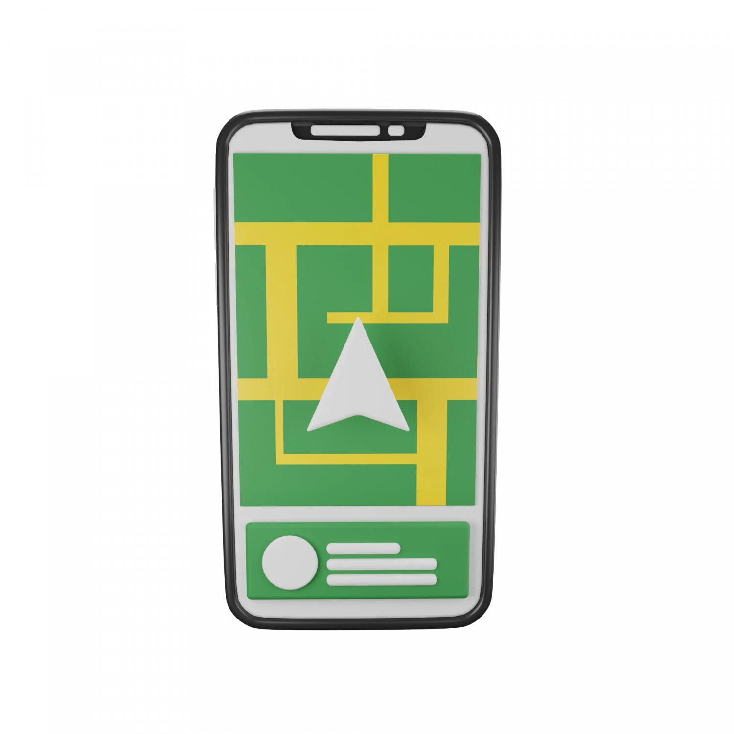 Phone Navigation 3D Model .c4d .max .obj .3ds .fbx .stl .blend 