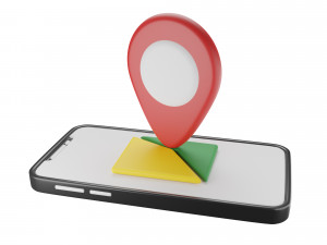 Mobile Map 3D Model