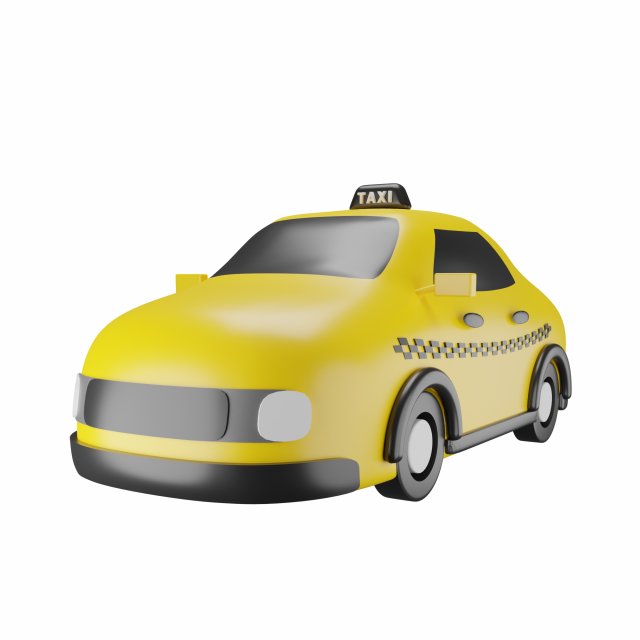 Taxi 3D 모델 .c4d .max .obj .3ds .fbx .stl .blend 