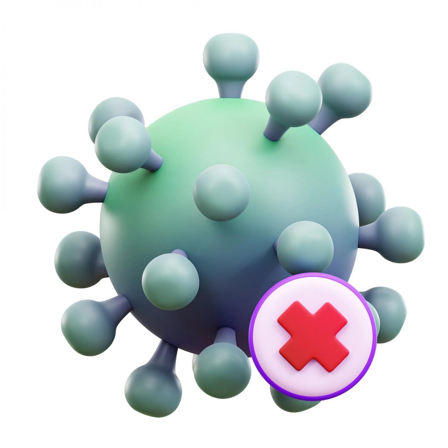 No Coronavirus 3D Model .c4d .max .obj .3ds .fbx .stl .blend
