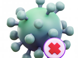No Coronavirus Model 3D