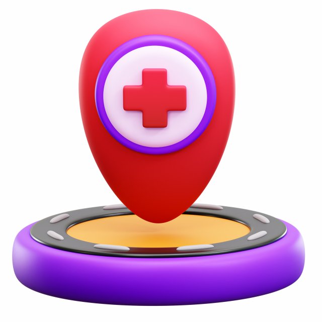 Hospital Location Model 3D .c4d .max .obj .3ds .fbx .stl .blend 