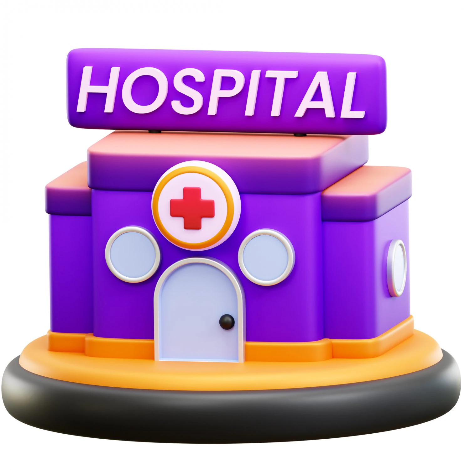 Hospital 3D Model .c4d .max .obj .3ds .fbx .stl .blend 