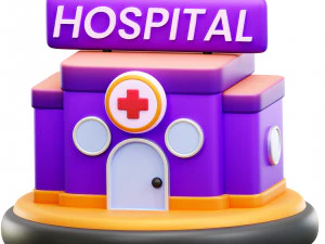 Krankenhaus 3D Modell