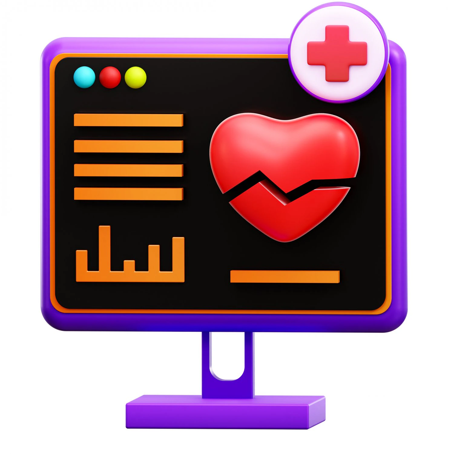 Electrocardiogram 3D Model .c4d .max .obj .3ds .fbx .stl .blend 