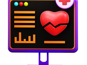 Electrocardiogram Modello 3D