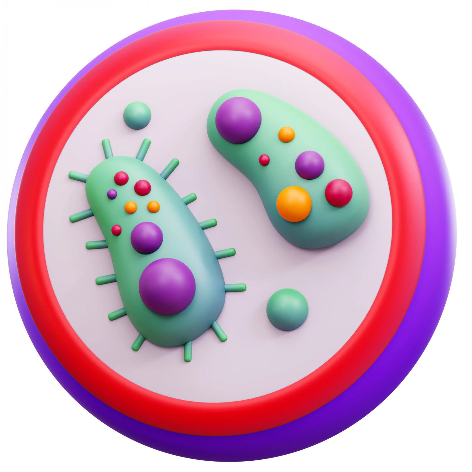 Bacteria 3D Model .c4d .max .obj .3ds .fbx .stl .blend 